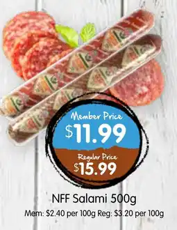 Spudshed NFF Salami offer