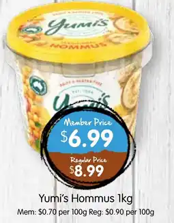 Spudshed Yumi's Hommus offer