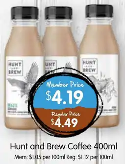 Spudshed Hunt and Brew Coffee offer