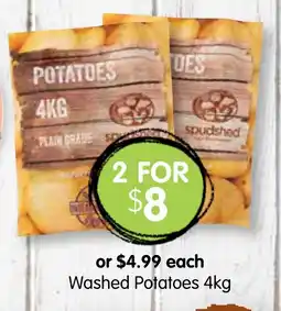 Spudshed Washed Potatoes offer