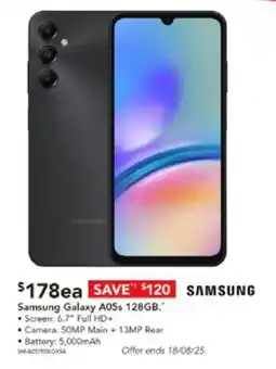 Harvey Norman Samsung Galaxy A05s 128GB offer