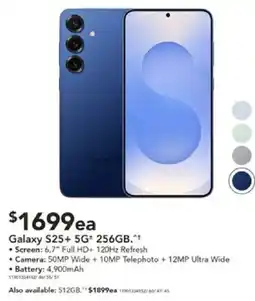 Harvey Norman Galaxy S25+ 5G 256GB offer