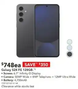 Harvey Norman Galaxy S24 FE 128GB offer