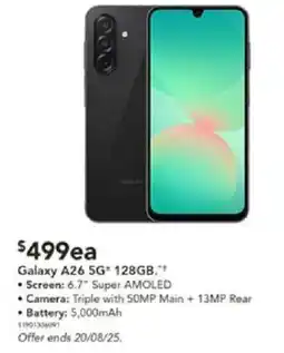 Harvey Norman Galaxy A26 5G 128GB offer