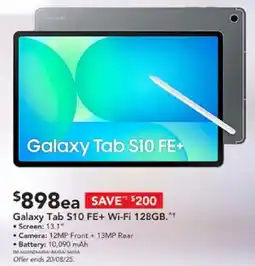 Harvey Norman Galaxy Tab S10 FE+ Wi-Fi 128GB offer
