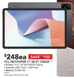 Harvey Norman TCL NXTPAPER 11 Wi-Fi 128GB offer