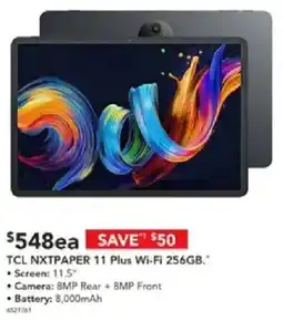 Harvey Norman TCL NXTPAPER 11 Plus Wi-Fi 256GB offer
