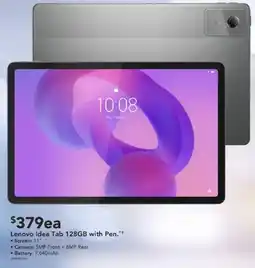 Harvey Norman Lenovo Idea Tab 128GB with Pen offer