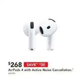 Harvey Norman AirPods 4 with Active Noise Cancellation offer