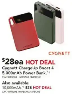 Harvey Norman Cygnett ChargeUp Boost 4 5,000mAh Power Bank offer