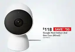 Harvey Norman Google Nest Indoor 2nd Gen Cam offer