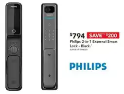 Harvey Norman Philips 2-in-1 External Smart Lock offer