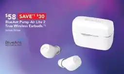Harvey Norman Blue Ant Pump Air Lite 2 True Wireless Earbuds offer