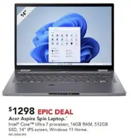 Harvey Norman Acer Aspire Spin Laptop offer