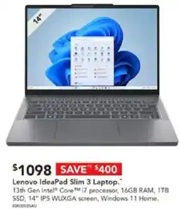 Harvey Norman Lenovo IdeaPad Slim 3 Laptop offer