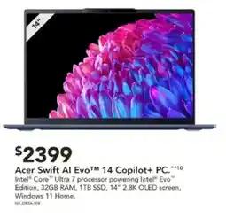 Harvey Norman Acer Swift Al EvoTM 14 Copilot+ PC offer