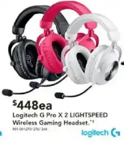 Harvey Norman Logitech G Pro X 2 LIGHTSPEED Wireless Gaming Headset offer