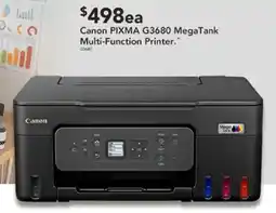Harvey Norman Canon PIXMA G3680 MegaTank Multi-Function Printer offer