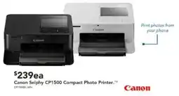 Harvey Norman Canon Selphy CP1500 Compact Photo Printer offer