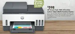 Harvey Norman HP Smart Tank 7305 All-in-One Colour Inkjet Multi-Function Printer offer