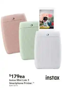 Harvey Norman Instax Mini Link 3 Smartphone Printer offer