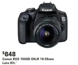 Harvey Norman Canon EOS 1500D DSLR 18-55mm Lens Kit offer