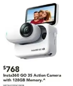 Harvey Norman Insta360 GO 35 Action Camera with 128GB Memory offer