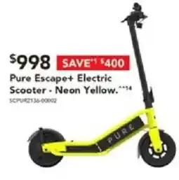 Harvey Norman Pure Escape+ Electric Scooter offer