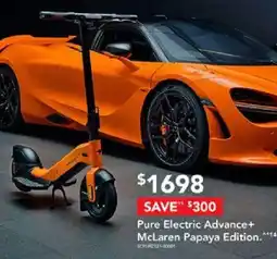 Harvey Norman Pure Electric Advance+ McLaren Papaya Edition offer