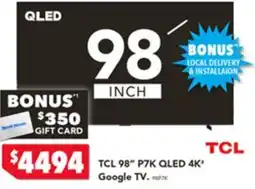 Harvey Norman TCL 98 P7K QLED 4K Google TV offer