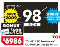 Harvey Norman TCL 98 CBK Premium 4K QD-Mini LED Google TV offer