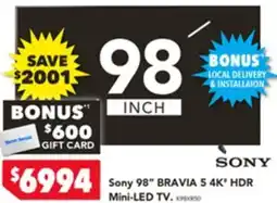 Harvey Norman Sony 98 BRAVIA 5 4K HDR Mini-LED TV offer