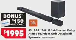 Harvey Norman JBL BAR 1300 11.1.4-Channel Dolby Atmos Soundbar with Detachable Speakers offer