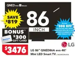 Harvey Norman LG 86 QNED86A evo 4K Mini LED Smart TV offer