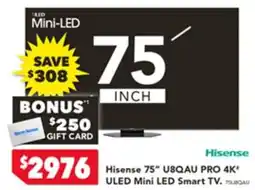 Harvey Norman Hisense 75 UBQAU PRO 4K ULED Mini LED Smart TV offer