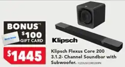 Harvey Norman Klipsch Flexus Core 200 3.1.2-Channel Soundbar with Subwoofer offer