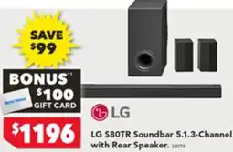 Harvey Norman LG S80TR Soundbar 5.1.3-Channel with Rear Speaker offer