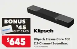 Harvey Norman Klipsch Flexus Core 100 2.1-Channel Soundbar offer