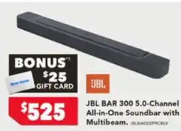 Harvey Norman JBL BAR 300 5.0-Channel All-in-One Soundbar with Multibeam offer