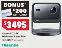 Harvey Norman Hisense C2 4K Trichroma Laser Mini Projector offer