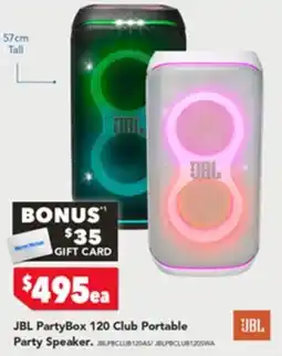 Harvey Norman JBL PartyBox 120 Club Portable Party Speaker offer