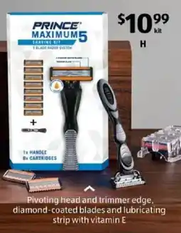 ALDI Prince Maximum Men's 5 Blade Razor Shaving Kit offer