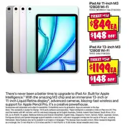 JB Hi-Fi Ipad air 13-inch m3 128gb wi-fi offer