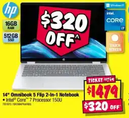 JB Hi-Fi 14" omnibook 5 flip 2-in-1 notebook offer