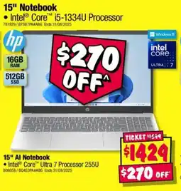JB Hi-Fi 15" Al Notebook offer