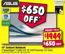 JB Hi-Fi 14" zenbook notebook offer