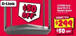 JB Hi-Fi Ax3000 dual band wi-fi 6 modem router offer