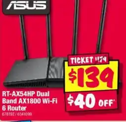 JB Hi-Fi RT-AX54HP Dual Band AX1800 Wi-Fi 6 router offer