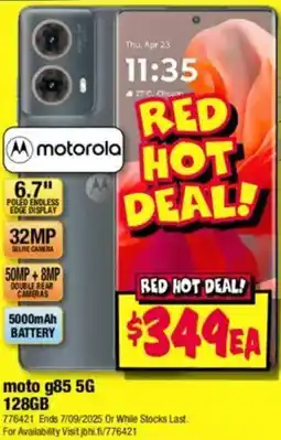JB Hi-Fi Moto g85 5g 128gb offer