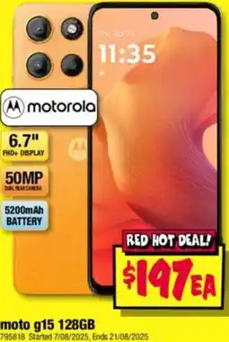 JB Hi-Fi Moto g15 128gb offer